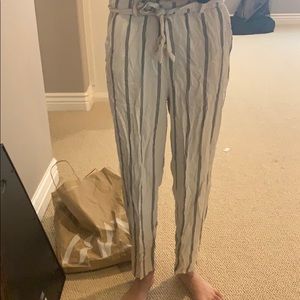 Striped paper bag  pants.